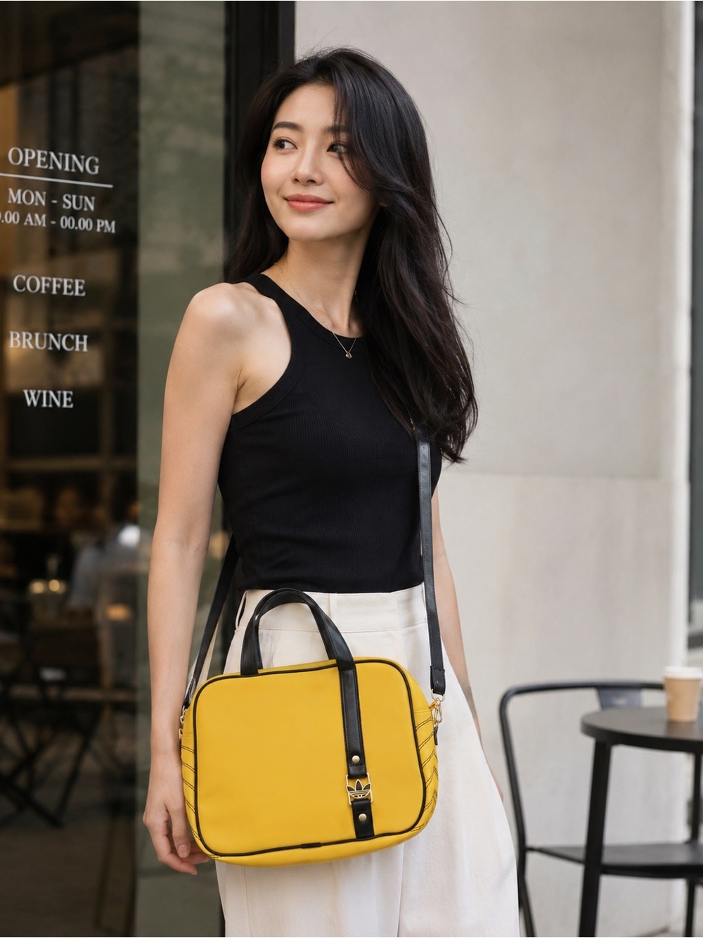 adidas Originals Yellow and Black Crossbody Shoulder Bag - Picture 3 of 4